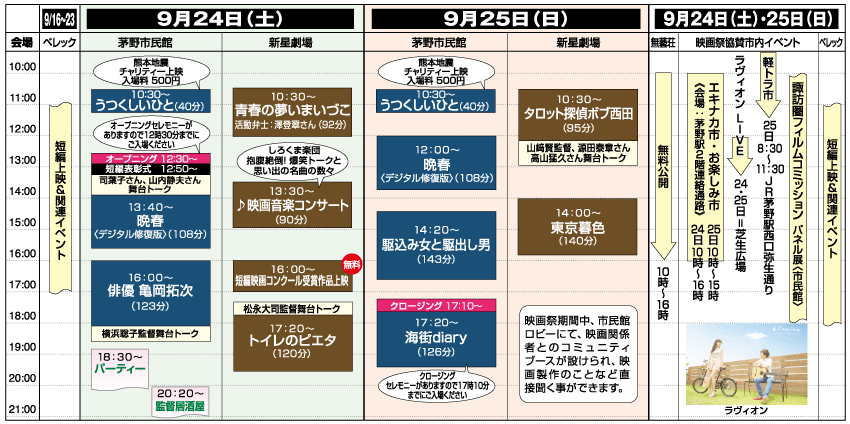 タイムテーブル