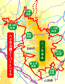 八岳山麓山中健行（Super Trail）地圖